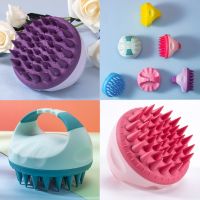 ஐ✔ 1pc Silicone Shampoo Brush Handheld Head Scalp Massage Brush Bath Massage Brush Body Shower Brush Soft Hair Comb Hair Care Tool