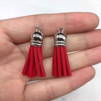 2pcs 38mm Vintage Leather Tassels jewelry accessories jewelry findings