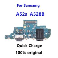 USB ชาร์จพอร์ต Flex เหมาะสำหรับ Samsung Galaxy A52S SM-A528B A528แท่นชาร์จซ่อมโมดูล Rion บอร์ดเชื่อมต่อ