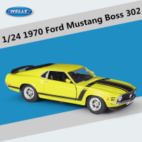 WELLY 1:24 1970ฟอร์ดมัสแตง BOSS 302ล้อแม็กรถแข่งรุ่น D Iecast โลหะรถสปอร์ตรุ่นจำลองการเก็บเด็กของเล่นของขวัญ