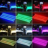 ส่งฟรี ไฟส่องเท้า LED รุ่น9SMDปรับตามจังหวะเพลงได้ ปรับแสงสว่างได้ และโหมดกระพริบได้12v 4แท่งมีเฉพาะหัวเสียบจุดบุหรี่ อะไหล่รถยนต์ ของแต่งรถยนต์