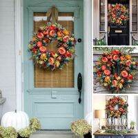 【YP】 Pumpkin Wreath Thanksgiving Farmhouse Front Door Garland Wholesale