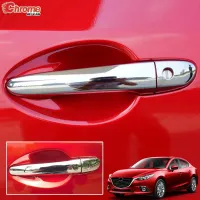 สำหรับ Mazda 3 Axela 2014 2015 2016 2017 2018 Hatchback ซีดาน Chrome มือจับประตูจับฝาครอบ Trim Molding ตกแต่งรถจัดแต่งทรงผม