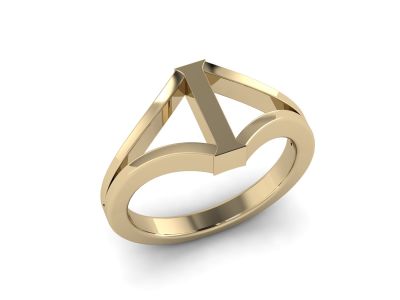 แหวนตัวอักษร I ทองคำ 14K