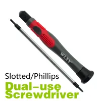 1Pcs Red amp;Black Dual-use screwdriver 2.0mm Slotted/Phillips 2 in 1 Precision Screwdriver WLXY-2018