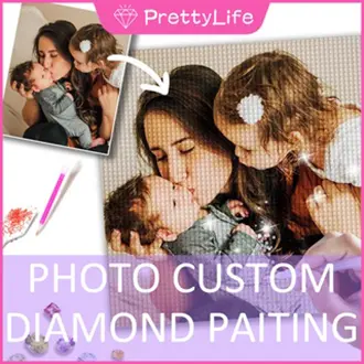 Custom Diamond Painting Kits Full Drill for Adults, Personalized Photo Customized Diamond Painting, Private Custom Your Own Picture (Round Drill