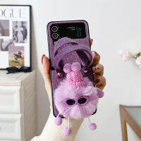 NewHot3D ตุ๊กตาตุ๊กตาน่ารัก Kawaii เคสศัพท์สำหรับ Samsung Z Flip 4 3 Flip 3 Flip 4ฝาหลังแบบพับได้พร้อมเชือกเส้นเล็กสำหรับ Galaxy ZFlip 4 3จัดส่งฟรี