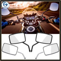 【Clearance Sale】Motorcycle Rearview Mirror 2 Pcs รถจักรยานยนต์ถนนดัดแปลงสแควร์กระจกมองหลังด้านหลังกระจกมองข้าง