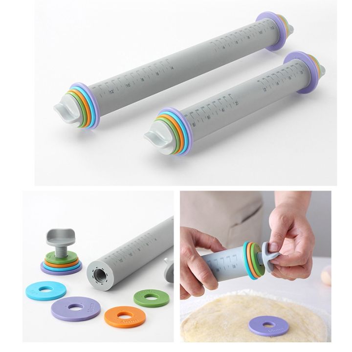 2023-silicone-adjustable-thickness-flour-rolling-pin-cooking-tools-baking-utensils-cake-dough-roller-baking-pastry-kitchen-tools