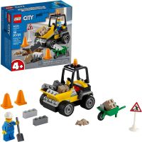 LEGO City 60284 Roadwork Truck ชุดสร้างของเล่น; Cool Roadworks Construction Set for Kids ใหม่ 2021 (58 ชิ้น)