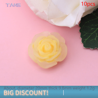 ?【Lowest price】TANG ลูกปัดหินคริสตัลอัญมณีเรซินรูปดอกกุหลาบ20มม. สำหรับงานฝีมือ DIY 10ชิ้น