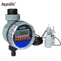 Garden Automatic Ball Valve Water Timer Home Waterproof Watering Timer Irrigation Controller 21026A and Rain Sensor 21103#21026R