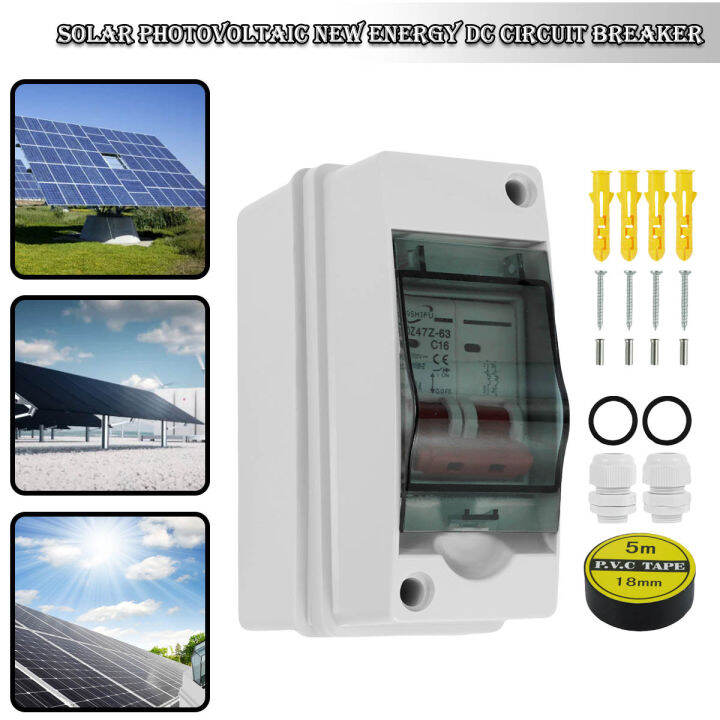 BOKALI New Solar DC Circuit Breaker Dual Pole 2P 500V 16A Isolator Box ...