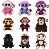 ™☫☫ 15CM Ty Beanie Glittery Big Eyes Ruby Zuri Boris Monkey Cute Soft Stuffed Plush Animal Doll Toy Decor Kids Toys Birthday Gift