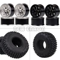 NEW ENRON 1.55 Alloy Beadlock Wheels Hubs Rims Tires 4P for 110 RC Crawler Tamiya CC01 LC70 RC4WD D90 TF2 MST Jimny Axial 90069