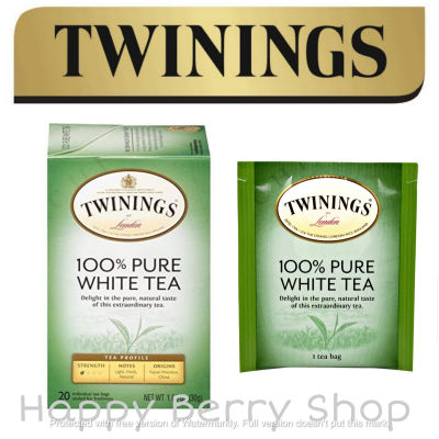⭐ Twinings ⭐ Pure White Tea 🍵 ชาทไวนิงส์ ชาขาวบริสุทธิ์ แบบกล่อง 20 ซอง ชาอังกฤษนำเข้าจากต่างประเทศ