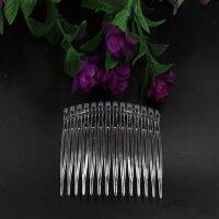 7x5cm 15 Teeth Fancy DIY Plastic Hair Clip Comb Women Bridal Wedding Veil Holder Transparent Beauty Styling Tool