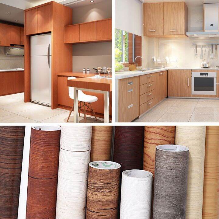 2 Wood Grain DampProof Waterproof Wall Restore Home Decor Peel And