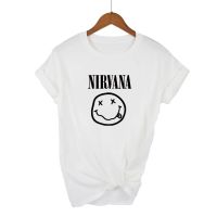 เสื้อยืดผู้ชายวัยรุ่น เสื้อยืดผู้ชายเกาหลี เสื้อยืดสกรีนลาย nirvana เสื้อยืดผู้ชายเท่ๆ