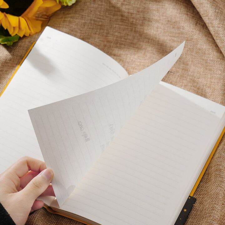 a5-thickened-sunflower-cover-notepad-leather-soft-surface-simple-student-hand-account-notebook-business-office-meeting-supplies