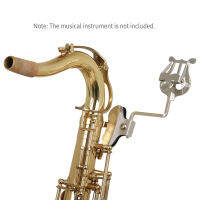 แบบพกพา Clamp-On ขาตั้งเพลงสำหรับแซกโซโฟน Tenor Horn Trum Universal Marching Lyre แผ่นคลิปสำหรับ Wind Instruments