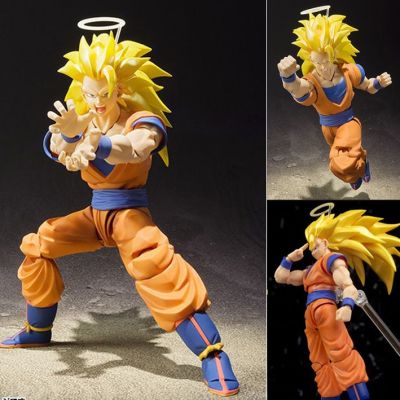 ZZOOI 16cm Dragon Ball Super Saiyan 3 Goku Action Figure SHF Anime Movable PVC Collection Doll Figurine Kakarotto Son Goku Model Toys