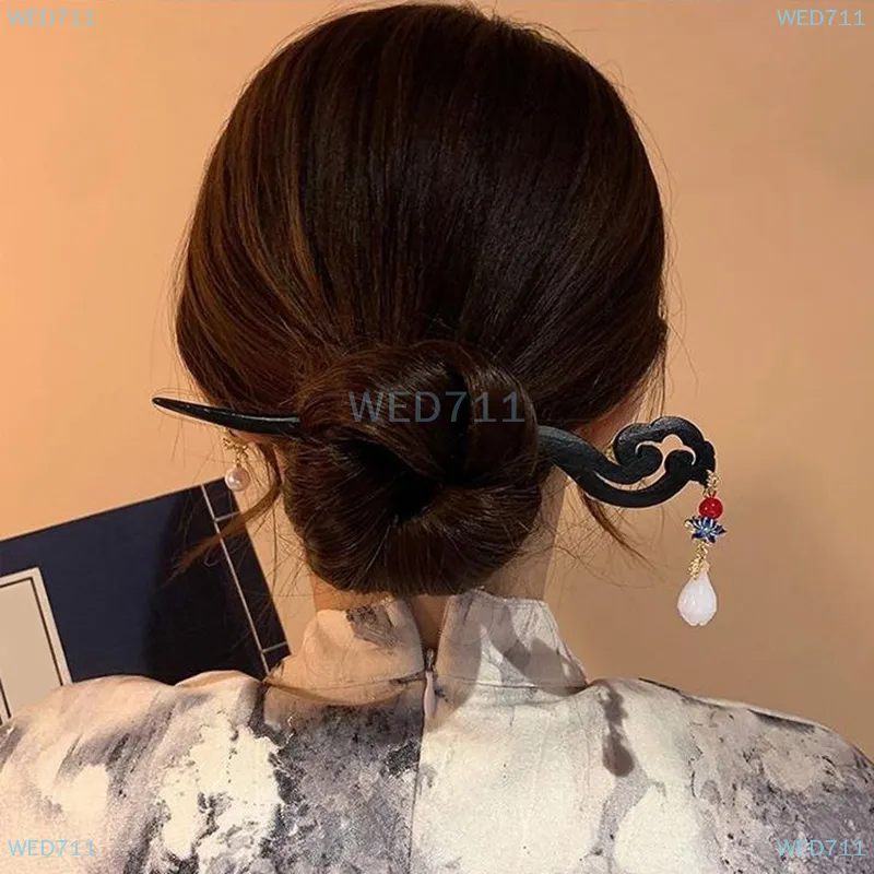 Zirocote wood hair pin, wooden hair pin, wood hair fork, wood hair pic –  Blue Heron