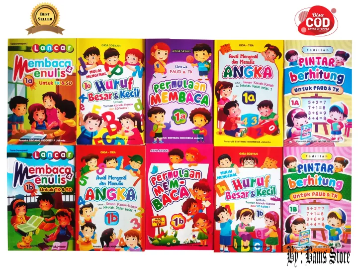 Paket 5 Pcs Buku Panduan Belajar Membaca Untuk Anak PAUD TK DAN SD ...