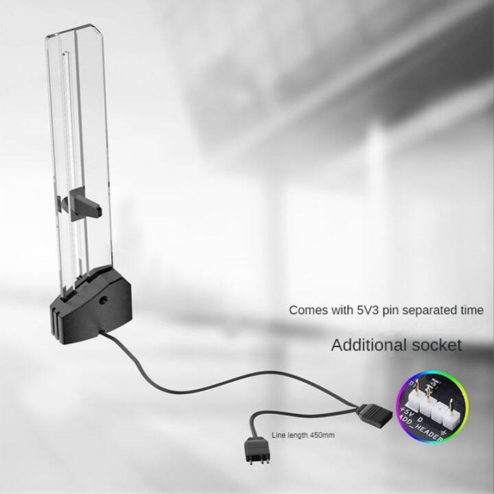 video-card-sag-holder-accessory-5v-3pin-argb-graphics-card-gpu-support-bracket-vertical-gpu-mount