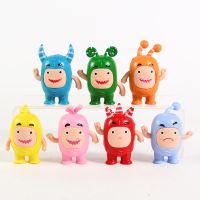 【CW】7pcs/set 4-7cm Anime Cartoon Oddbods Cute Toys Dolls PVC Figures Collectible Model Gift