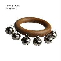 【No-profit】 The Guitar Street 6นิ้วไม้ Radiant Tambourine Handbell กลองเดี่ยวแถว Jingles สะท้อนแสงกลอง Percussion Instrument Musical