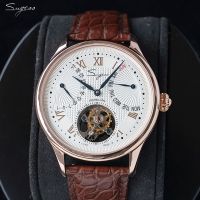 Seagull Tourbillon นาฬิกาข้อมือ กลไก สายหนัง สไตล์ธุรกิจ แฟชั่นสําหรับผู้ชาย