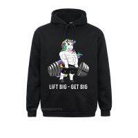 [Qinqin clothing]Harajuku Top ผู้หญิงผู้ชาย Unicorn Deadlift Big เพาะกายเซ็กซี่ Harajuku Geek พิมพ์ชาย Hoodies ที่ดีที่สุด Gift