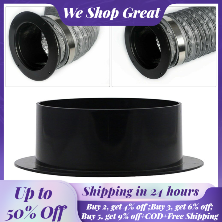 WSGR Flange Duct Connector Parts Ventilation Wall Mounted 4/5/6in ABS