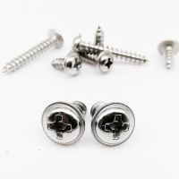 50X M1.4 M1.7 M2 M2.6 M3 M3.5 M4 304 Stainless Steel Cross Phillips Round Head With Washer Padded Collar Self-tapping Wood Screw Fasteners