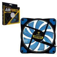 NUBWO Air Force Fan Cooling พัดลม 12 cm มีไฟ รุ่น NFT-100 1,200RPM(PWM) BLUE Current 3-pin to 4-pin