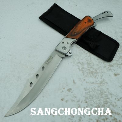 Sangchongcha มีดพับ มีดพกพา มีดเดินป่า มีดพับสามทบ มีดแคมป์ปิ้ง มีดพกเดินป่า มีดป้องกันตัว สแตนเลส440 ขนาด32.5cm ความยาวใบมีด 14.5cm NB018 Folding knife