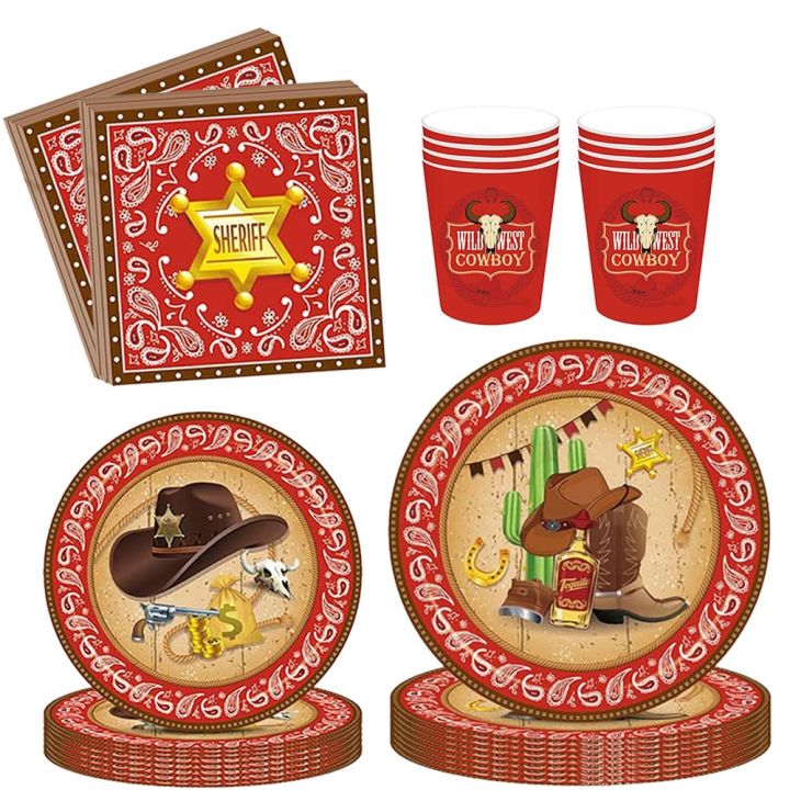 western-cowboy-birthday-party-decors-racing-horse-paper-plate-cup-napkin-wild-west-birthday-party-disposable-tableware-suppliesl