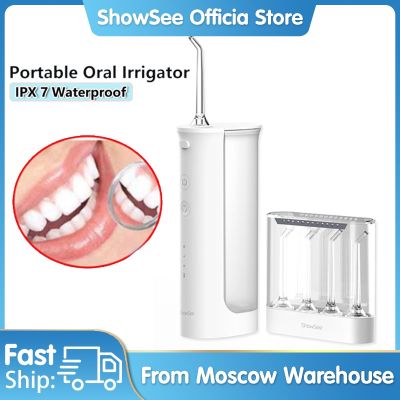 NEW Showsee Oral Irrigator Water Portable Waterproof Teeth Cleaner USB Charge Ultrasonic Dental Scaler Teeth Oral Flusher Tooth