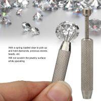 Jewelry Diamond Claw Pickup Tool with 3/4 Prong Bead Gem Holder Tweezer Grabber Catcher for Jeweler Jewelry Making Processing