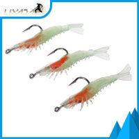 Lixada 3Pcs 6Cm/3G เหยื่อล่อปลาเหยื่อล่อปลากุ้งเหยื่อตกปลาอย่างนิ่ม Tackle เรืองแสงนอคติลิวเซนเหมือนจริง Hook