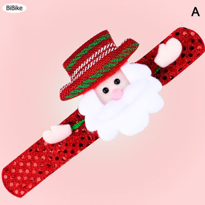 BiBike กำไลข้อมือแบบตบสำหรับเทศกาลคริสต์มาสน่ารักทนต่อการซีดจางของขวัญที่ดีสำหรับญาติและเพื่อน