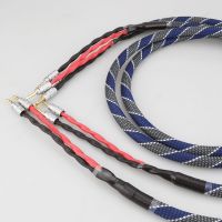 New Audiocrast Silver Plated Speaker Cable Hi-Fi Loudspeaker Cable Matched Left/Right Pair With Banana Plug