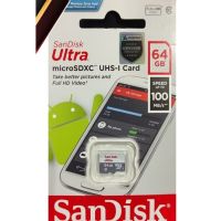 Sandisk อัลตร้า MicroSD 64gb 100mbps Class 10