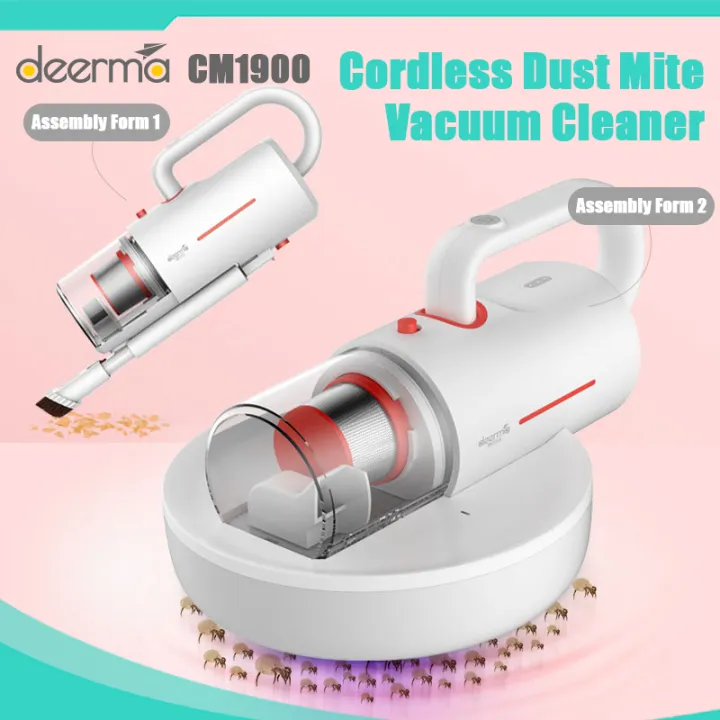 Deerma CM1900 Cordless Dust Mite Vacuum Cleaner UV Lamp12000Pa Powerful Suction Sterilization