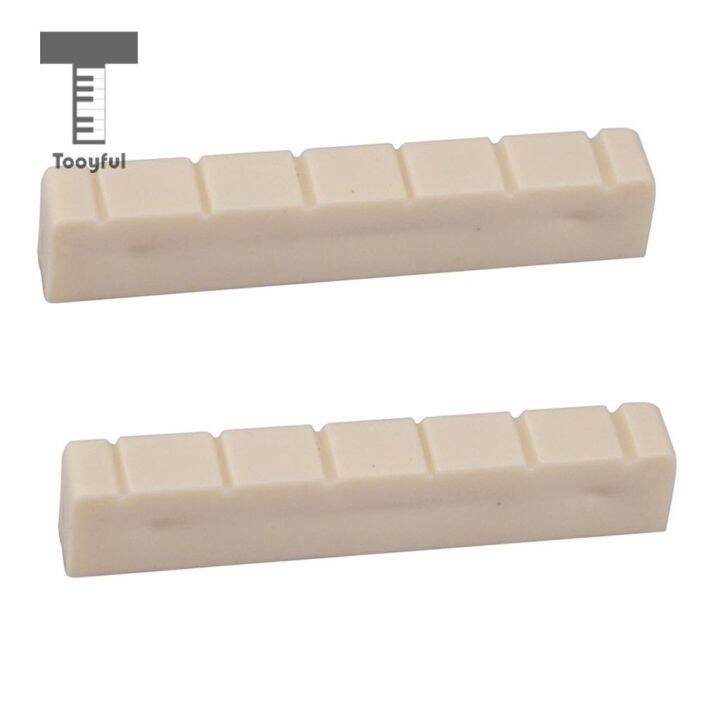 tooyful-2pcs-plastic-48mm-classical-classic-guitar-nuts-6-string-bone-slotted-nut-guitar-parts-replacements