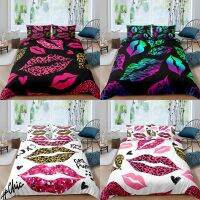 Home Textiles Luxury 3D Leopard Lips Duvet Cover Set and Pillowcase Kids Bedding Set AU/EU/UK/US Queen and King Size Bedding