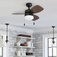 Honeywell Ocean Breeze 30-InchBrushed Nickel Small 3 Blade LED Ceiling Fan with Light ceiling fan