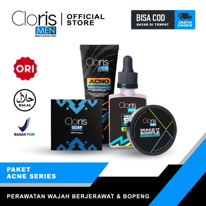 Clorismen Skincare Paket Acne Dan Paket Brightening Skincare Pria ...