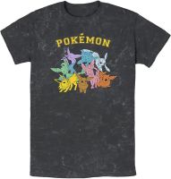 Pokemon Gotta Catch Eeveelutions Young Mens Short Sleeve Tee Shirt